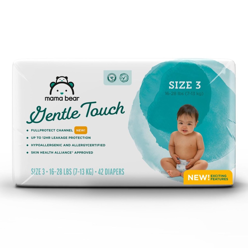 Amazon Brand - Mama Bear Gentle Touch Diapers, Size 3, 42 Count