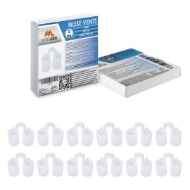 Nose Vent Sinus Relief Dilator (Pack of 12 Medium Size) Soft Vents - A Simple Solution for Nasal Snorers - Reusable Snoring Device to enjoy a peaceful night\'s sleep - by Mobi Lock