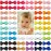 CLLOT Baby Hair Clips 50 Pieces 25 Colors in Pairs Baby Girls Fully Lined Bows Hair Pins Tiny 2 Hair Bows Alligator Clips for Girls Infants Toddlers