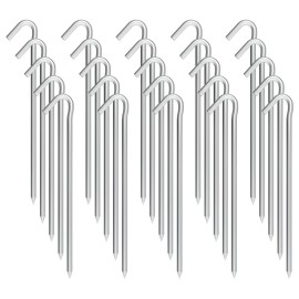 OK5STAR Metal Tent Stakes Heavy Duty 9 Inch, 25 Pack Camping Tarp Stakes, Ground Stakes Yard Stakes Canopy Anchors for Inflatables, Outdoor Decorations