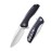 CIVIVI Liner Lock Folding Knife Baklash 3.5 Satin Blade G10 Handles, Reversible Pocket Clip C801C (Black)