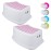 Step Stool for Kids (2 Pack), Toddlers Stool for Potty Training, Bathroom, Kitchen, Bedroom, Toy Room and Living Room. Toilet Stools with Soft Anti-Slip Grips for Safety, Stackable (Pink)