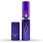 FIGHTSENSE Flashlight Lipstick Stun Gun Women Self Defense Bright Led Flashlight - Rechargeable Battery (Purple)