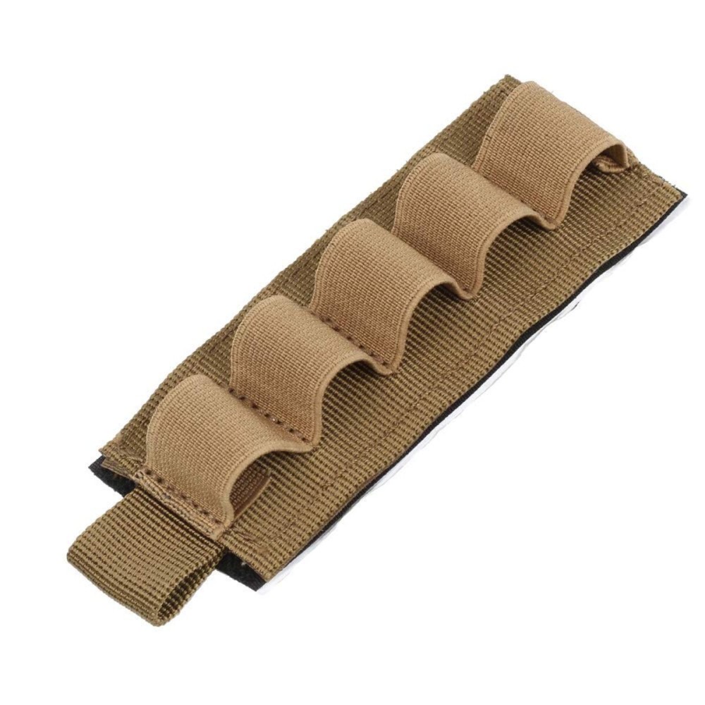 EXCELLENT ELITE SPANKER Tactical Nylon 12 Gauge Shotgun Bullet Shell Holder for Rifles (Coyote Brown)