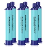 Membrane Solutions Personal Water Filter, Survival Filtration Straw Portable Gear, Emergency Preparedness, Supply for Drinking Hiking Camping Travel Hunting Fishing Team Family Outing (Blue, 6 Pack)
