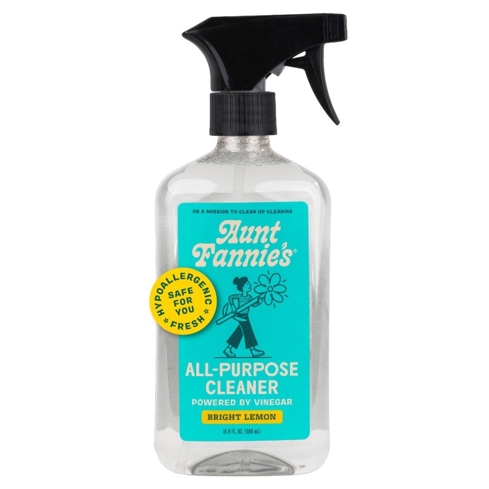 Aunt Fannie\'s All Purpose Household Cleaner, Multi-surface Spray, Powered by Vinegar for Kitchen, Bath, Windows and Countertops, Lemon Scent (Pack of 1)