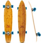 Magneto Kicktail Cruiser Longboard Skateboard - Adult Skate for Commuting & Carving - Smooth 78A Wheels for Cruiser Skateboard - Bamboo Longboard Construction with Maple Core - 44 x 9, Blue