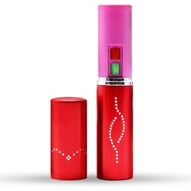 Flashlight Lipstick Stun Gun Women Self Defense Bright Led Flashlight - Rechargeable Battery (Red)