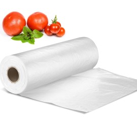 14 X 20 Plastic Produce Bag on a Roll, Clear Food Storage Bags for Bread Fruits Vegetable, 350 Bags/Roll (4 Rolls)