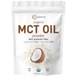 Micro Ingredients Organic MCT Oil Powder with Prebiotic Fiber,1 Pound (16 Ounce) | C8 MCT Oil for Coffee Creamer | No GMOs, Keto Diet, Vegan