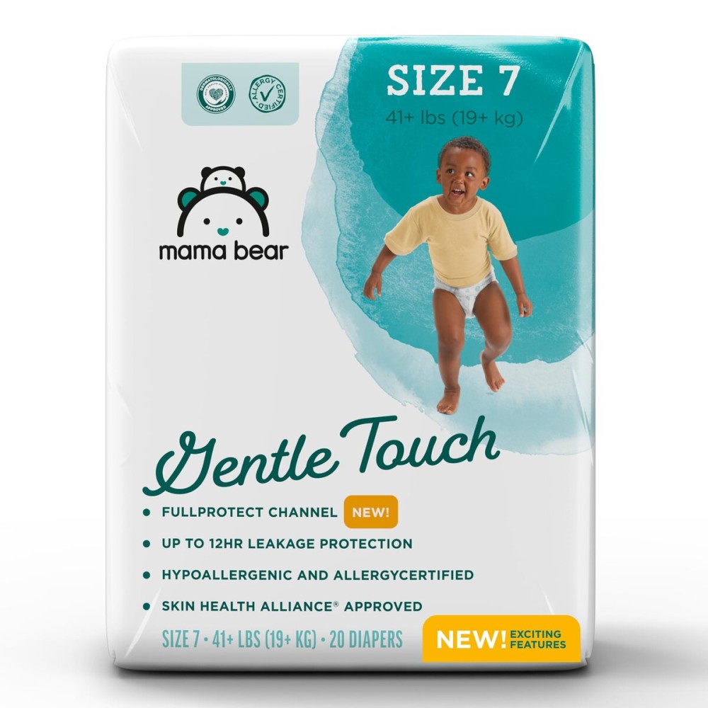 Amazon Brand - Mama Bear Gentle Touch Diapers, Size 7, 20 Count