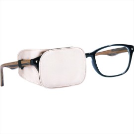 Astropic Silk Eye Patch for Adults Kids Glasses to Cover Either Eye (Medium, Creamy Beige)