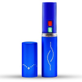 Flashlight Lipstick Stun Gun Women Self Defense Bright Led Flashlight - Rechargeable Battery (Blue)
