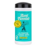Aunt Fannie\'s Natural Cleaning Vinegar Wipes, Multipurpose Surface Cleaner, Bright Lemon Scent, 35 Count (Pack of 1)