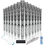 CHAMPKEY Golf Grips 13 Pack | Come with Solvent,15 Tapes,Vise Clamp and Hook Blade | All Weather Control and High Feedback Golf Club Grips