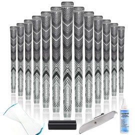 CHAMPKEY Golf Grips 13 Pack | Come with Solvent,15 Tapes,Vise Clamp and Hook Blade | All Weather Control and High Feedback Golf Club Grips