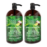 Dead Sea Collection Hemp & Coconut Lime Body Wash for Women and Men - with Pure Dead Sea Minerals - Cleanses and Moisturizes Skin - Pack of 2 (67.6 fl. oz)