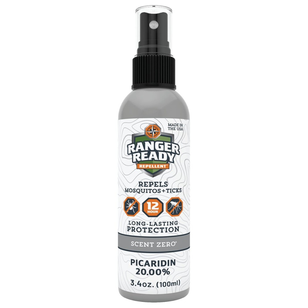 Ranger Ready Repellents Picaridin Insect Repellent Spray - Mosquito Repellent and Tick, Scent Zero, Travel Size Bug Spray (3.4 oz, Pack of 1)