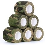SEADESKY Camouflage Tape Wrap 5CM x 4.5M Camo Form (Pack of 6) (Woodland Camo)