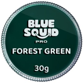 Blue Squid Face Paint Water Based Single Cake Professional Face Paint & Body Paint - Water Activated, Kids Adults Face Painting for Costume, Halloween Makeup, Cosplay - Forest Green Face Paint 30g