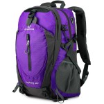 FENGDONG 40L Waterproof Lightweight Outdoor Daypack Hiking,Camping,Travel Backpack for Women Men Purple