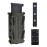 IDOGEAR Mag Pouch Pistol Magazine Pouches 9mm Softshell Adjustable Universal Mag Carrier .40 S&W .45 ACP with Belt&MOLLE Clips (Ranger Green)