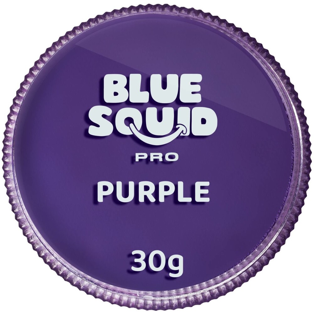 Blue Squid PRO Face Paint - Professional Water Based Single Cake Facepaint & Body Paints - SFX Makeup, Kids Adults Face Painting for Costume, Halloween, Cosplay - Classic Purple 30g / 1oz