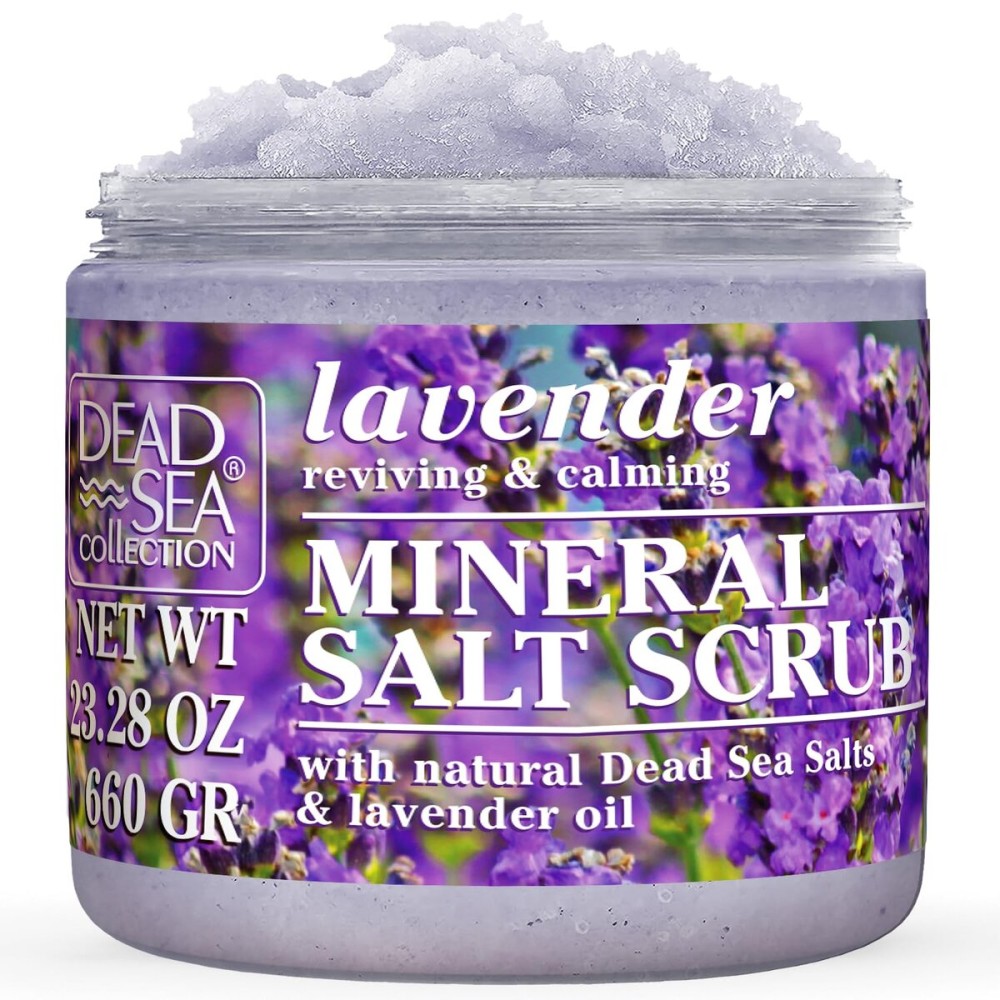 Dead Sea Collection Lavender Salt Scrub - Exfoliating Body Scrub for Women - Moisturizing and Nourishing Skin - with Pure Oils and Dead Sea Minerals (23.28 Oz)