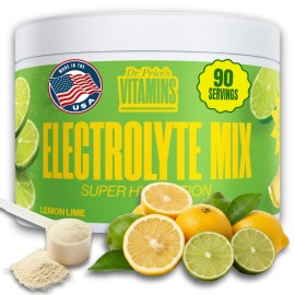 Dr. Prices Electrolytes Powder Bulk - Lemon Lime, 90 Servings | Sugar Free Hydration Drink Mix with 72+ Trace Minerals, Manganese | Keto Electrolytes | Vegan, Doctor-Formulated, Made in USA