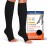 Lemon Hero Zipper Compression Socks for Women and Men, 1 Pair, Open Toe 15-20 mmHg Lightweight Compression Stockings with Zip Guard, Designed for Circulation and Skin Protection - 3XL, Black
