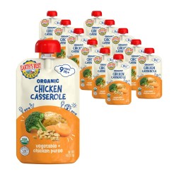 Earth\'s Best Organic Vegetable + Chicken Puree Chicken Casserole Pouch, 4 oz (Pack of 12)