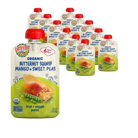 Earth\'s Best Organic Butternut Squash, Mango and Sweet Peas Puree Pouch 3.5 oz (Pack of 12)