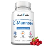 MaxX Labs D Mannose Capsules - Fast Acting 1400 MG Extra Strength DMannose Capsule for Bladder Health with Potent Cranberry Extract & Hibiscus Flower Supports UTI Relief Supplement - 120 Ct