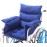 Trendcode Wheelchair CushionsPressure Pain Relief Accessories with Armrest Covers. Supports Coccyx & Back, Non-Slip. Fits 18 Wheelchair with Full Arms, Blue.