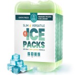 Healthy Packers Ice Pack - Freezer Packs - Original Cool Pack | Slim & Long-Lasting Ice Packs for Your Cooler Bag (4)