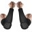 AceList 2 Pcs Shield Shape Crash Proof Elbow Pads Arm Sleeve Compression Shin Pads Brace Protector Gear for Volleyball, Basketball, Football & All Contact Sports, Black XL