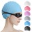 Tripsky Silicone Swim Cap,Comfortable Bathing Cap Ideal for Curly Short Medium Long Hair, Swimming Cap for Women and Men, Shower Caps Keep Hairstyle Unchanged (Blue)