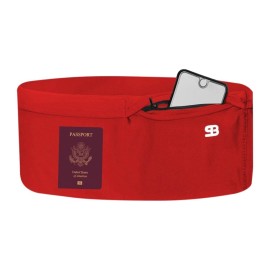 StashBandz Unisex Travel Money Belt, Running Belt, Fanny and Waist Pack, 4 Large Security Pockets and Zipper, Fits All Size Phones Passport and More, X-Small