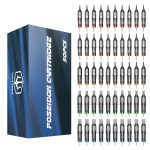Poseidon Tattoo Cartridge Needles 50Pcs Assorted Mixed Size Curved/Round Magnum 12 Standard 5cm 7cm 9cm 11cm 13cm 15cm 17cm 19cm 21cm 23cm/rm Disposable Membrane Tattoo Needles Long Taper for Makeup