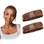 Dreamlover Wig Grip Band, Velvet Wig Grip, Brown, 2 Pieces