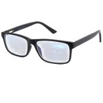 BLUE CUT Blue Light Blocking Glasses for Men and Women - Anti-Fatigue Computer Gaming Glasses to Reduce Eye Strain, Black, 1.00 Magnification