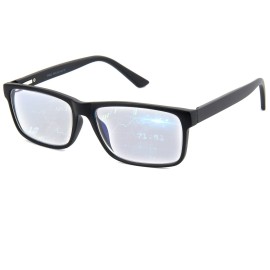 BLUE CUT Blue Light Blocking Glasses for Men and Women - Anti-Fatigue Computer Gaming Glasses to Reduce Eye Strain, Black, 1.50 Magnification