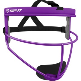 RIP-IT Original Defense Softball Face Mask | Lightweight Protective Softball Fielder\'s Mask | Youth | Purple