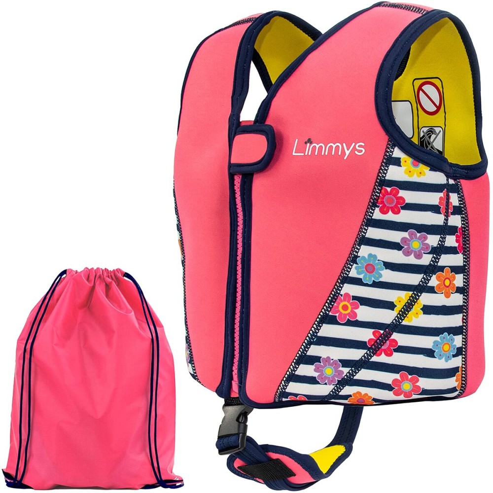 Limmys Premium Kids Swim Vest - Toddler Swim Jacket and Buoyancy Swimming Aid - Modern Design Swimming Vest for Boys, Girls and Babies - with Drawstring Bag