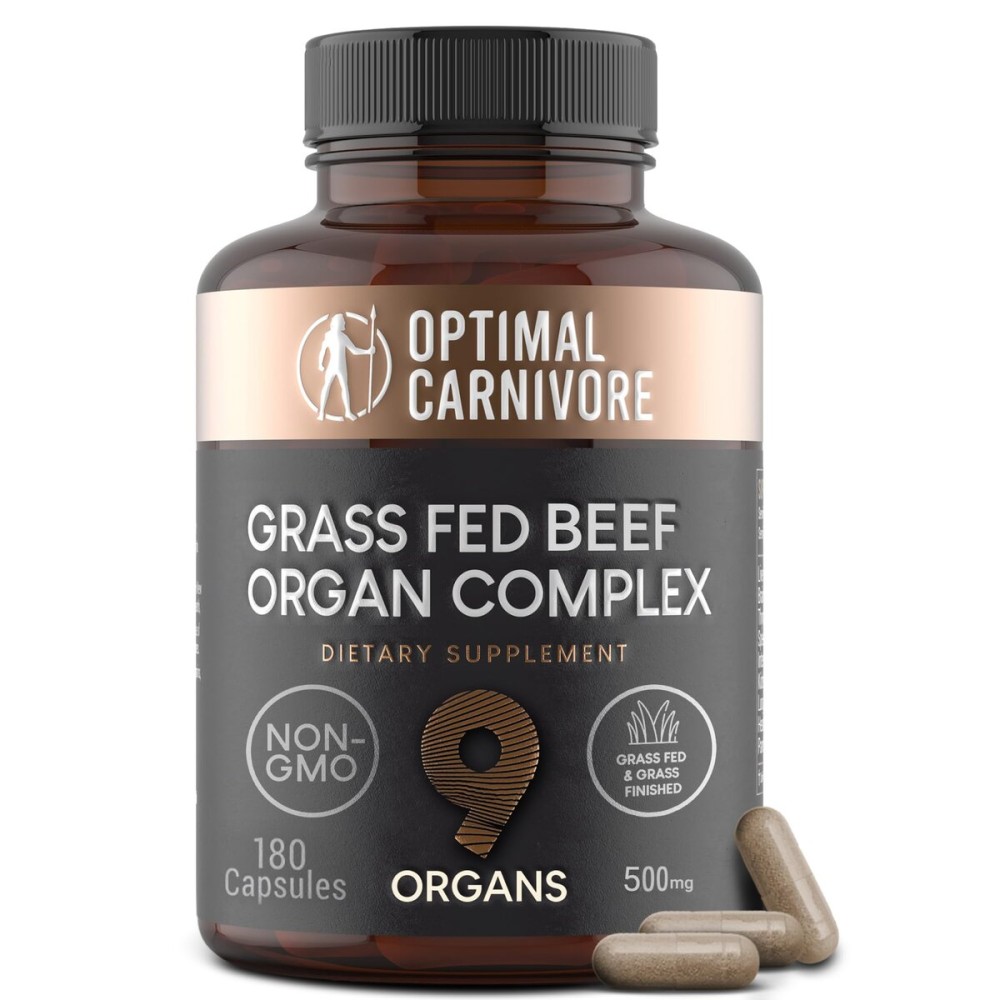 Beef Organ Supplement | 9-Organ Complex from Grass-Fed New Zealand Cattle | Whole-Food Multivitamin Alternative for Energy, Digestion, Immune & Brain Support | 30 Day Supply