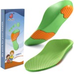 Ailaka Kids Orthotic Cushioning Arch Support Shoe Insoles, Children Pu Foam Inserts for Flat feet, Plantar Fasciitis, Feet Heel Pain Relief