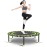 Newan 40\'\' Silent Fitness Mini Trampoline - Indoor Rebounder for Adults - Best Urban Cardio Jump Fitness Workout Trainer, Covered Bungee Rope System - Max Limit 330 lbs