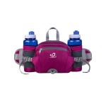 WATERFLY Fanny Pack Waist Bag: Fannie Pack 2 Water Bottle Holders Lumbar Belt Hiking Walking Running Jogging Camping Large Woman Man (Bottle Not Included)