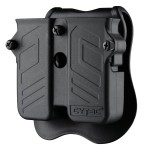 Double Magazine Pouch Fit 9mm 10mm .40 .45 Caliber Dual & Single Stack Magazines - Universal Mag Holder | Polymer Paddle Holster | Adjustable Size & Cant | Ambidextrous | Outside Waistband | Black