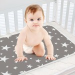 2 Pack Baby Diaper Changing Pad Maveek 19.6\'\' X 27.5\'\' Waterproof Changing Mat Portable Diaper Pad Travel Changing Mat Foldable Absorbent Mats for Home and Outdoor(2Grey)